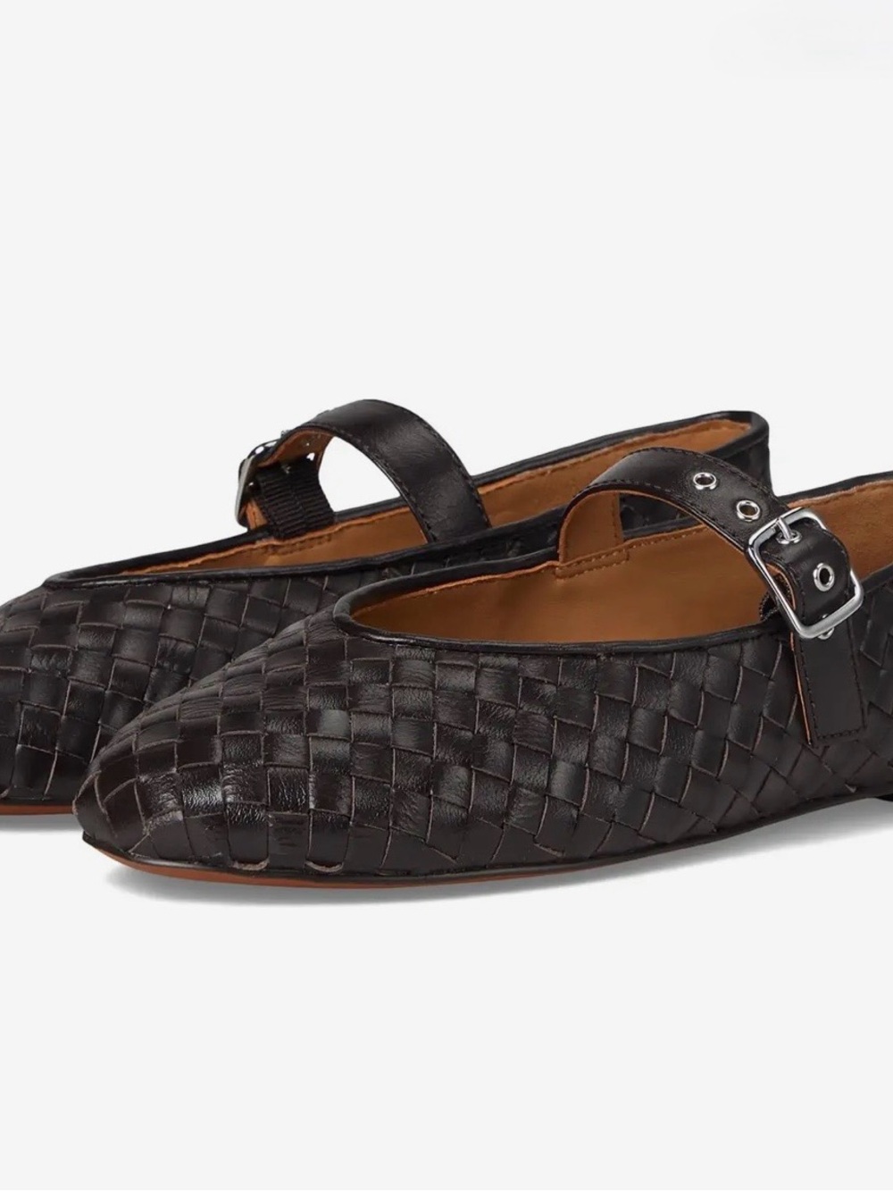 Madewell - The Remy Mary Jane Flat in Woven Leather